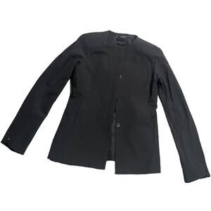 VTG Tristan & Iseut Jacket Womens Size 6 Fully Lined Button Made in Canada Black